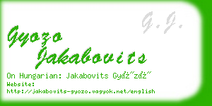 gyozo jakabovits business card